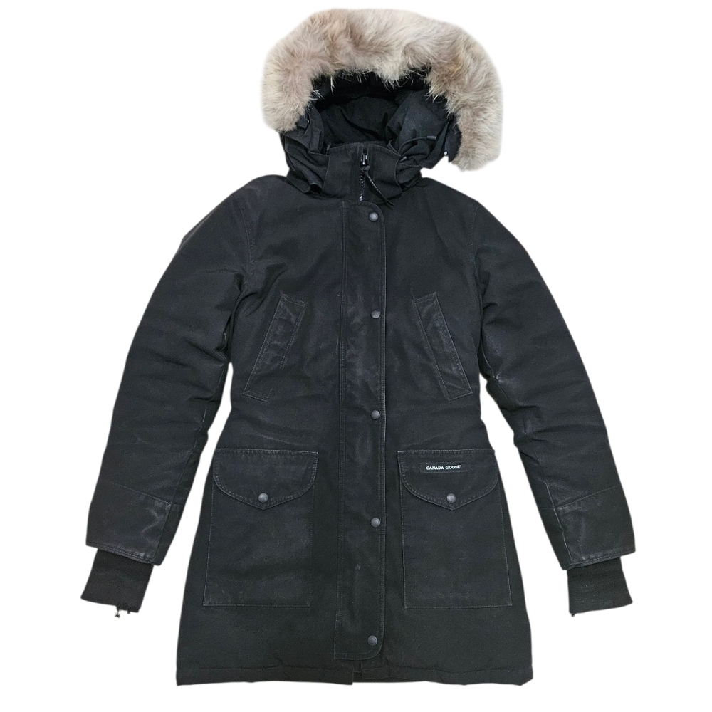 Canada Goose Trillium Parka 6550L XS Black with Fur Trim